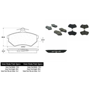 Pastillas Freno Para Auto C-Tek 102.06960