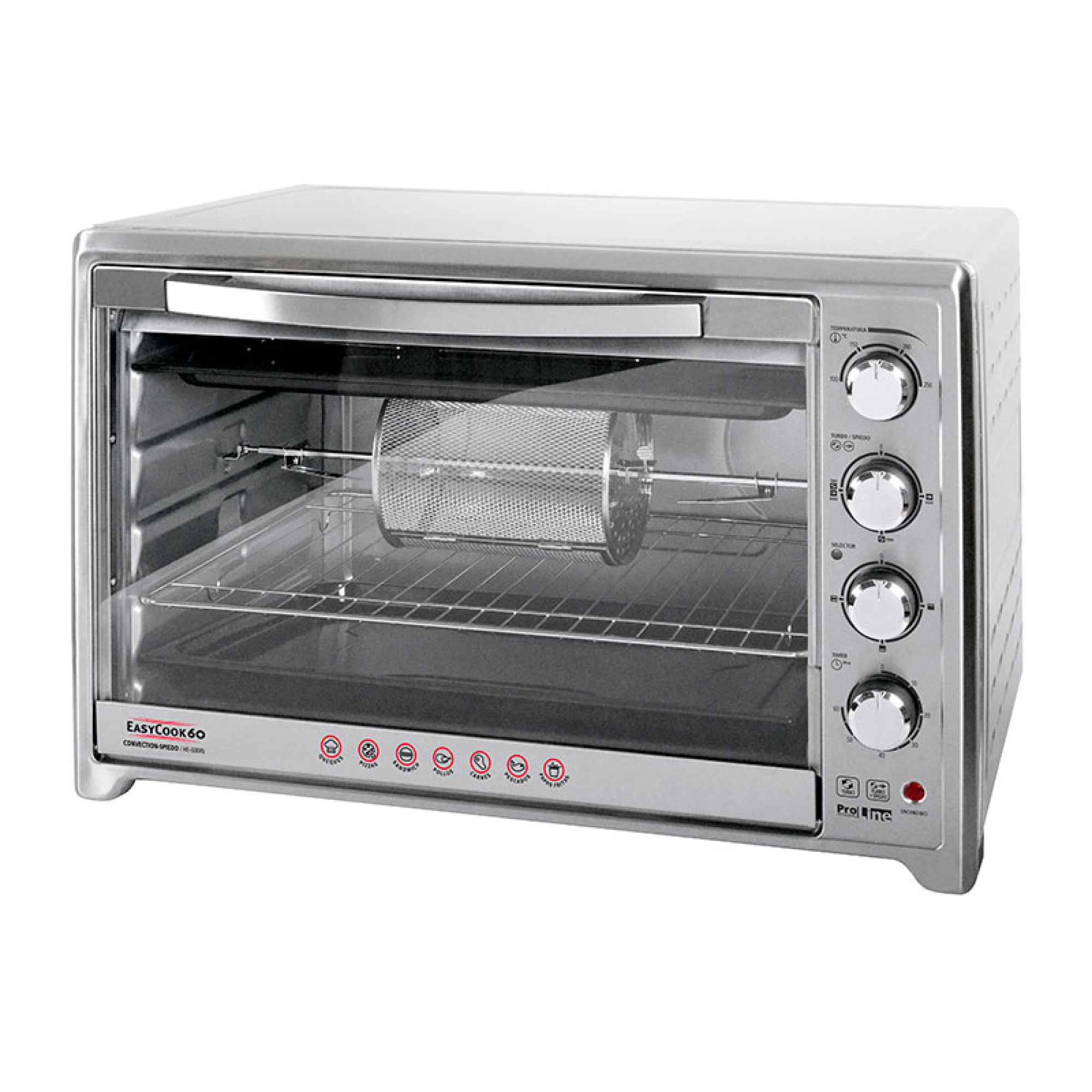 Horno Eléctrico HE-600IN 60 l Plateado