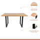 thumbnail image 3 of Comedor Industrial 140x90 Madera Clara + 6 sillas Tolix Negras con asiento de madera Clara, 3 of 8