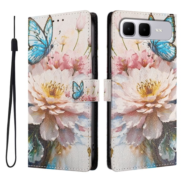 FOXDOCK Funda Tipo Cartera para infinix Smart 10 Plus con Soporte y Correa – Diseño de Patrones Lindos