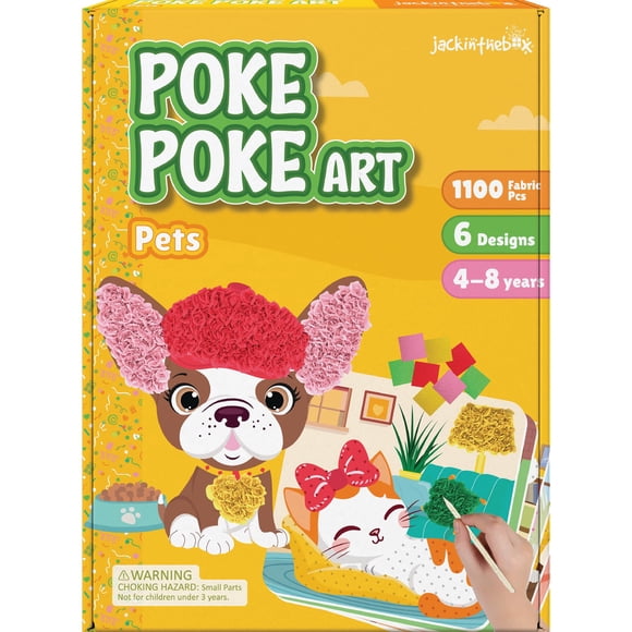 Kit de manualidades sin desorden Poke Art Pets de jackinthebox – 4 a 8 años