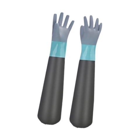 Ioensy - Guantes Para Estanque Guantes De Goma Guantes De Constructor Hasta El Codo Guantes De Manga Larga Impermeables