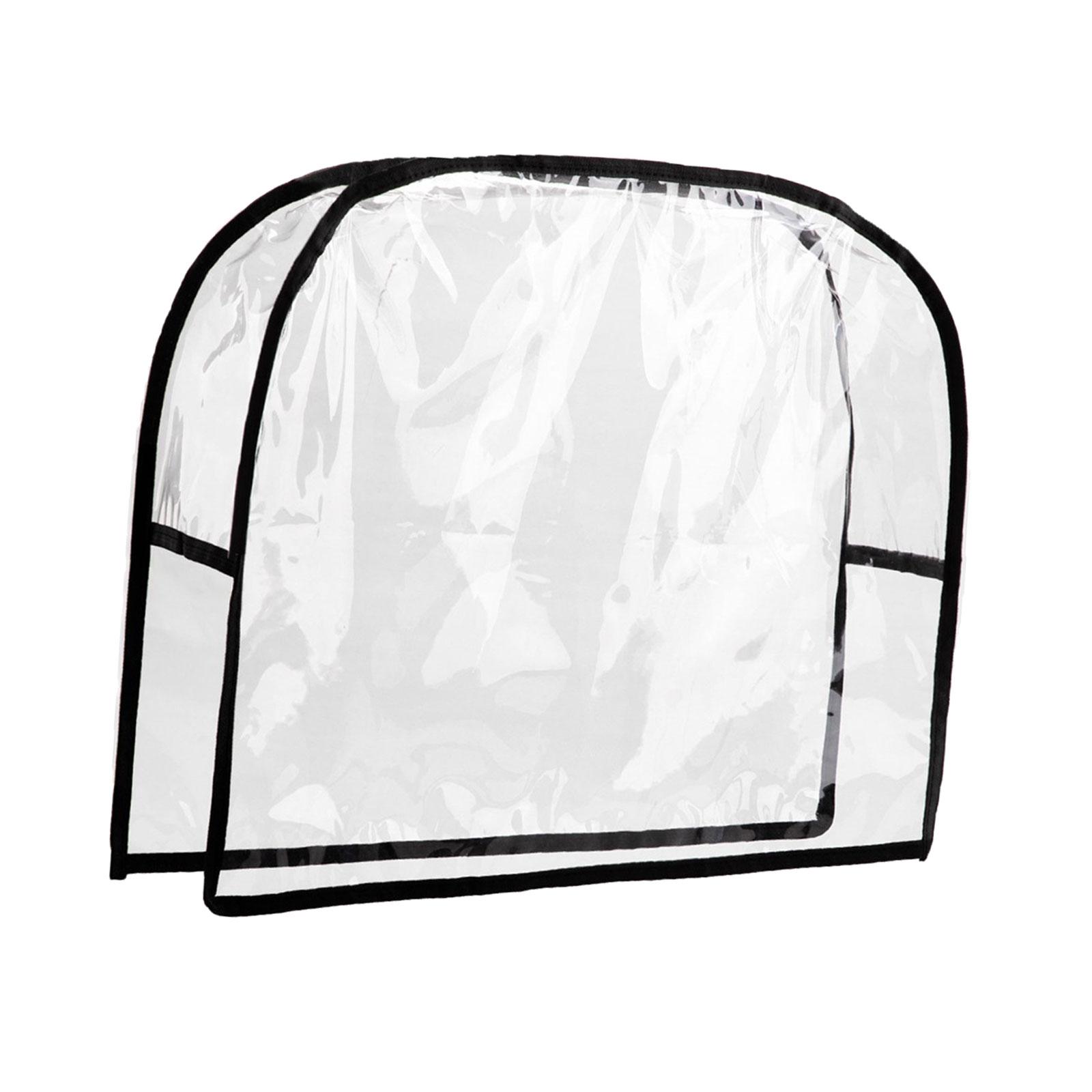 Magideal - Funda Trasera Para Silla, Silla De Peluquería Transparente Impermeable, Silla De Peluquería Profesional Para Centro De Belleza, Salón De Spa, Barbería Negro Redondo S