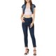 thumbnail image 2 of INSPIRE CHIC Cárdigan de mezclilla recortado casual para mujer de regreso a clases con manga corta y chaqueta de mezclilla S Azul, 2 of 7