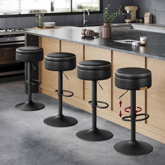 Set de 4 taburetes de bar VASAGLE EKHO giratorios 360° y ajustables