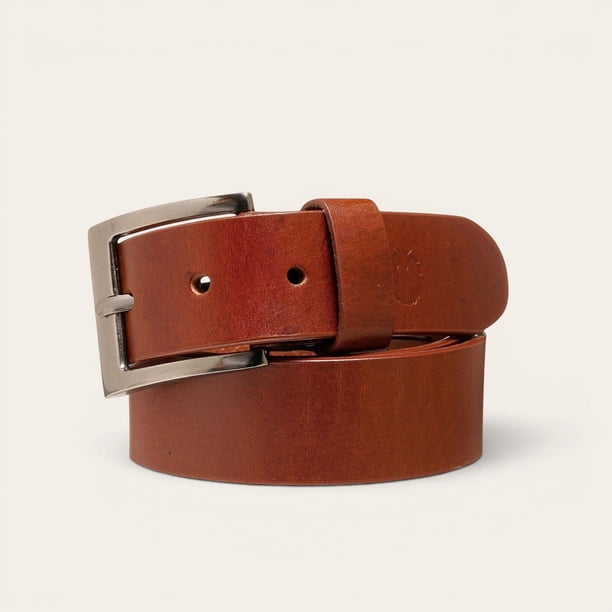 Cinturón Casual Liso Cuero Genuinio OLKI Peumo - Coñac cafe 120