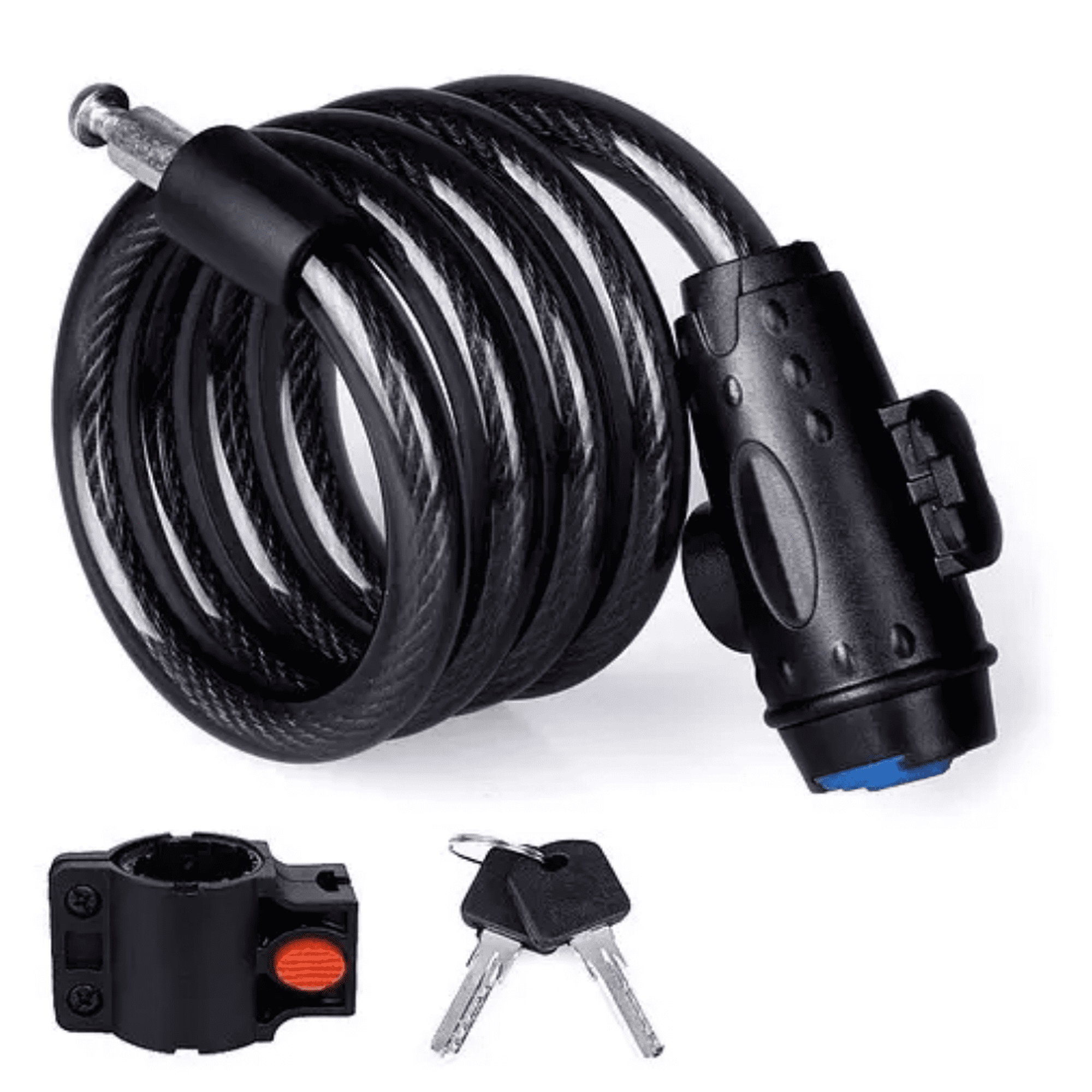 candado Para Bicicleta Belug Con Soporte Color Negro