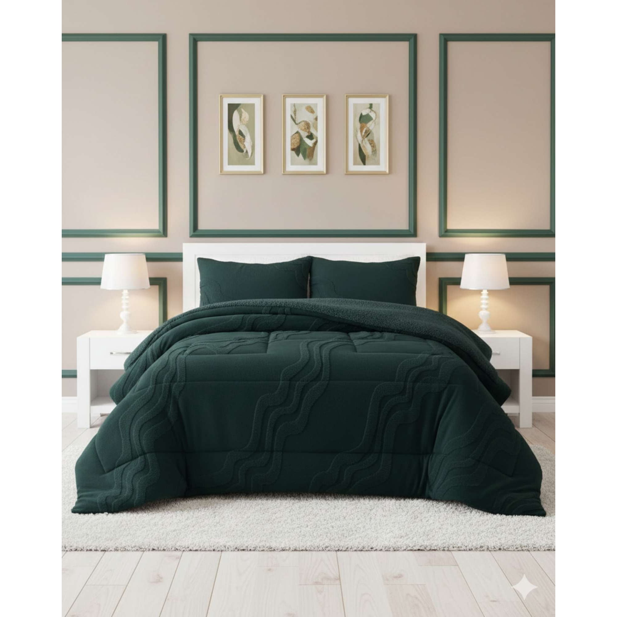 Mylhogar - Chiporro Premiun Cubrecama De Invierno Super King 250 Cm X 270 Cm Color Grafito