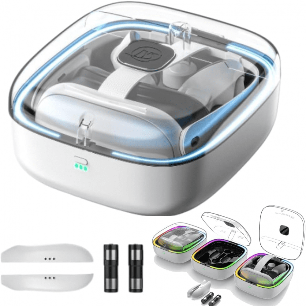 Genérico - Vr Headset Charging Dock Compatible Con Meta Quest 3 - Base De Carga Rápida, Incluye 2 Baterías, Pantalla Led Soporte Para Accesorios Quest 3-blanco