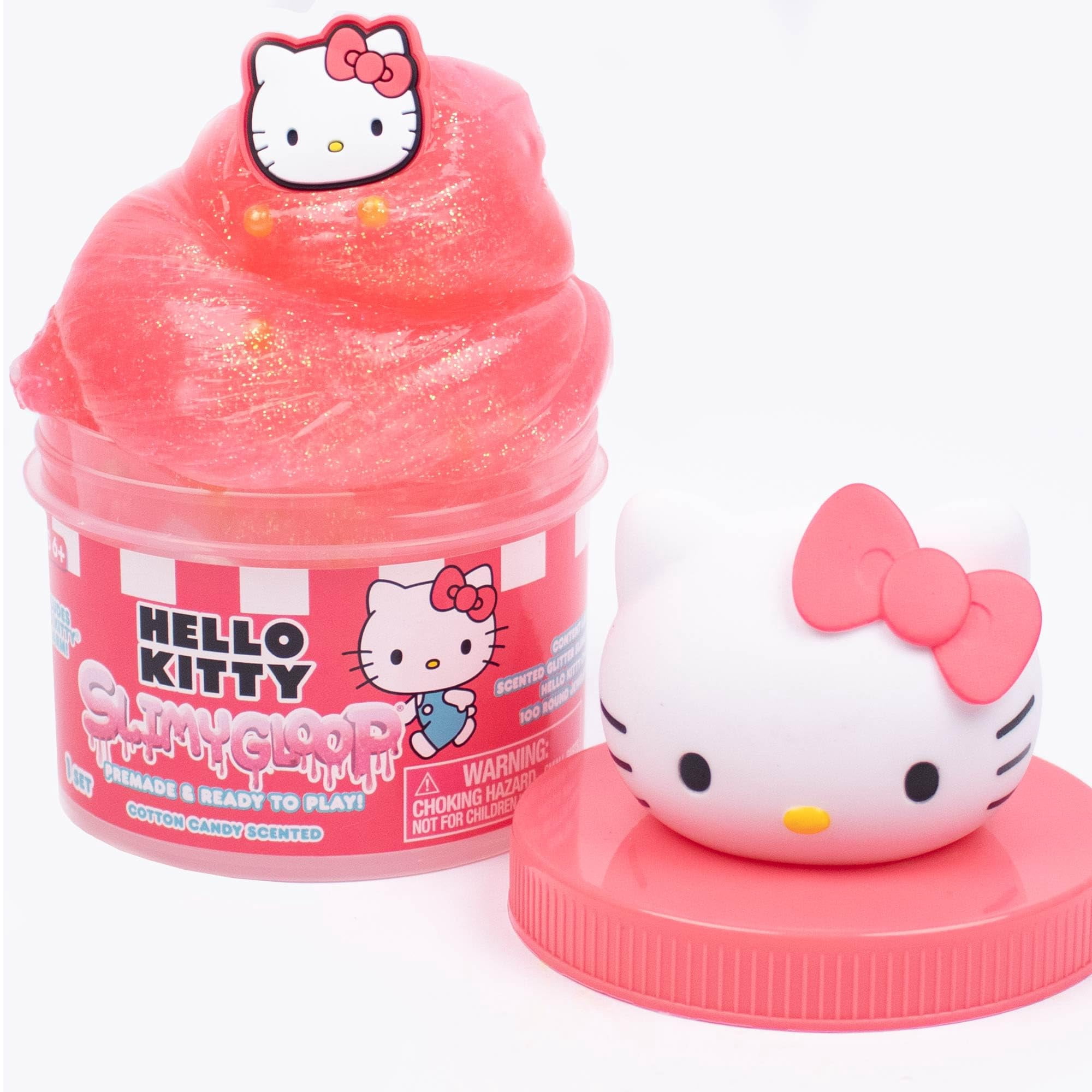 Horizon Group Usa - Tarro De Limo Hello Kitty Slimygloop, 240 Ml, Con Abalorios Y Amuleto