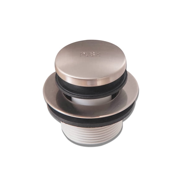 Tapón de desagüe para bañera CalcMetal Tip-Toe, acabado níquel satinado