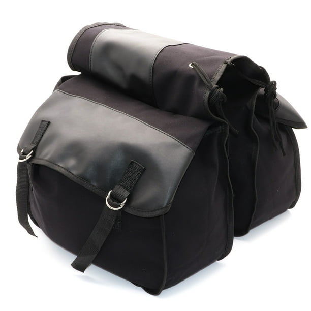 Universal Motorbike Saddle Bag Motorcycle Canvas Waterproof Panniers Box Side Tools Bag Pouch For Honda Shadow 750 Suzuki DR650 Harley Sportster