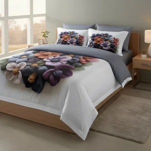 Casadeliacl - Cubrecama 5D Tfi Para Colchón 2 Plazas, Diseño Elegante - Lila - 8