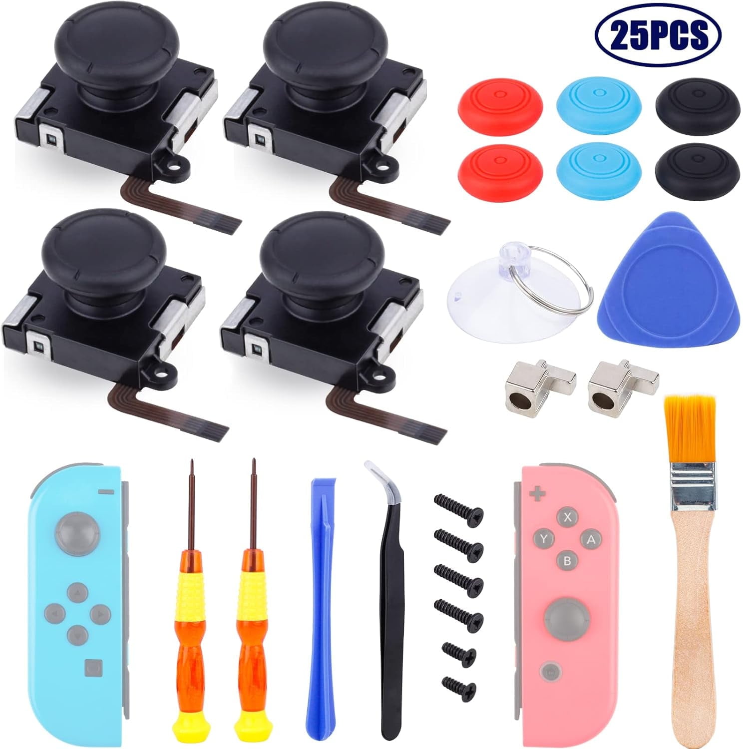 Kit De Reparación Joystick Aaronmei 4 Unidades Para Joy-con Switch Y Switch Lite