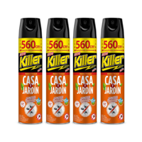 Killer - Pack 4 Insecticida En Aerosol 560Cc Casa Y Jardin
