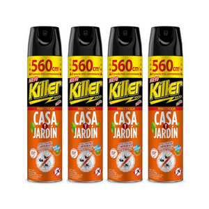 Killer - Pack 4 Insecticida En Aerosol 560Cc Casa Y Jardin