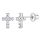 thumbnail image 1 of Aros de cruz con circones de plata 925 para bebes y niñas, 1 of 2