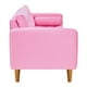 thumbnail image 3 of Sofa Retro 3c + 2 Pouf Felpa 04 Rosado, 3 of 6