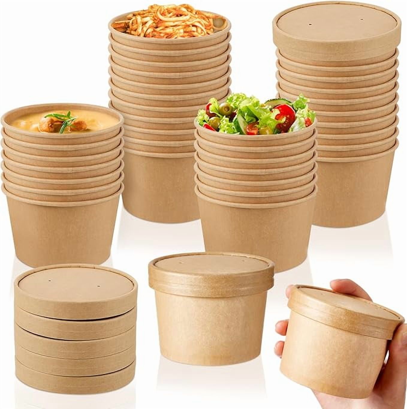 De Gaune - Pote Kraft Con Tapa 12Oz (50 Unidades)