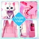 thumbnail image 2 of 3PCS Rolling Backpack for Girls, Kids Roller Wheels Bookbag, Wheeled Elementary School Bag with Lunch Bag - Cat, 2 of 3