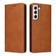 thumbnail image 1 of Funda Cartera para Samsung Galaxy S22 5G con Ranuras Tarjetas y Soporte - Protección Completa Marrón, 1 of 5