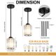 thumbnail image 2 of Lampara Colgante PUAMUBUA 3 Pack Cristal Negra E26 Ajustable, 2 of 3