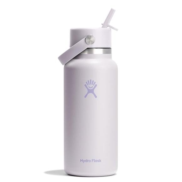 Botella de agua Hydro Flask aislada 946 mL con popote, Sea Cloud Pink