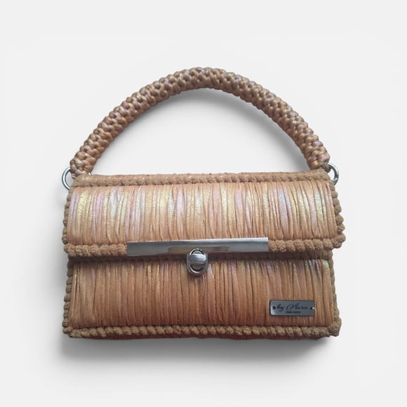 Cartera Fiesta Elara a Crochet Beige