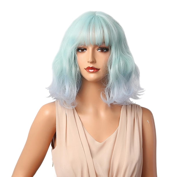 Peluca De Aspecto Natural, Rizada, Recta Para Fiesta, Resistente Al Calor, De Moda, 10 Pulgadas B