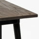 thumbnail image 2 of Mesa Bar Alta Tolix 60X60X 105 Negro, Pub, Madera, Mueble, Restaurante, 2 of 3