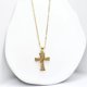 thumbnail image 4 of Collar Cruz Oro18k, Brillante  Protección, Regalo Religioso Dorado, 4 of 5