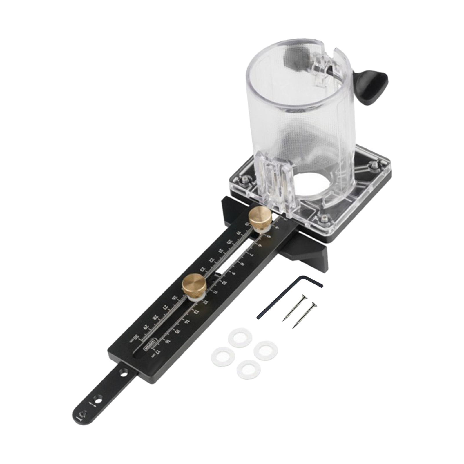 Magideal - Grandes Colaboradores De Enrutador, Guía Enrutador, Aleación De Aluminio, Para Una Máquina De Recorte De 65 Mm, Base De Enrutador De Madera Para Tabla Negro