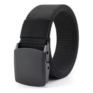 Ekol - Cinturón Nailon Lona Hebilla Plástico Para Hombre - Negro