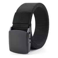 Ekol - Cinturón Nailon Lona Hebilla Plástico Para Hombre - Negro