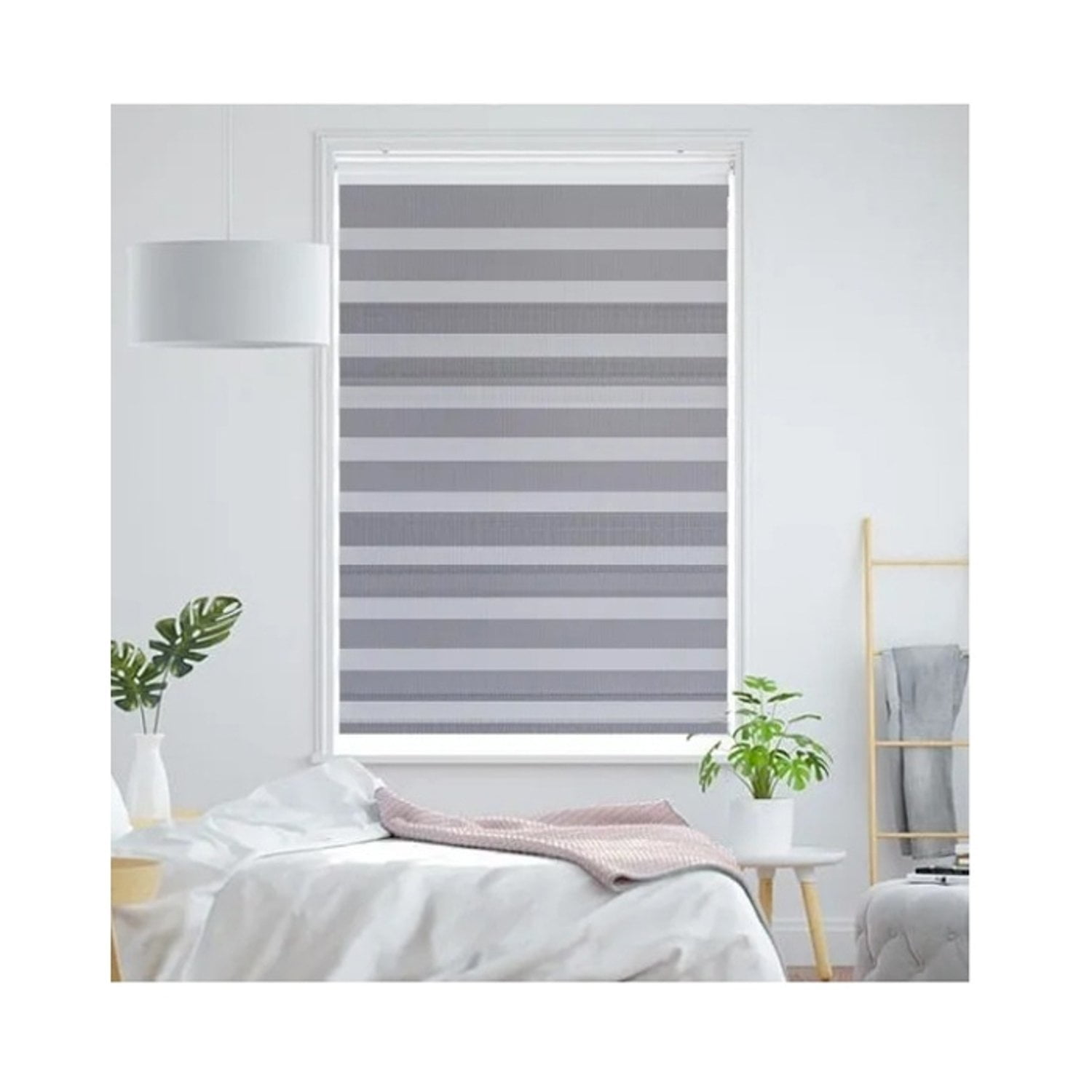 Genérico - Cortinas Roller Dúo 90 X 20 Gris 310
