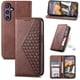 thumbnail image 3 of Funda Flip FOXDOCK para Samsung Galaxy S24 Plus , Estilo Billetera con Diseño Rombo, Correa de Mano y Soporte, Uso Diario, 3 of 6