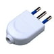 thumbnail image 1 of Enchufe Macho Vertical 2P + Tierra 250V 10A 2500 W Blanco, 1 of 2