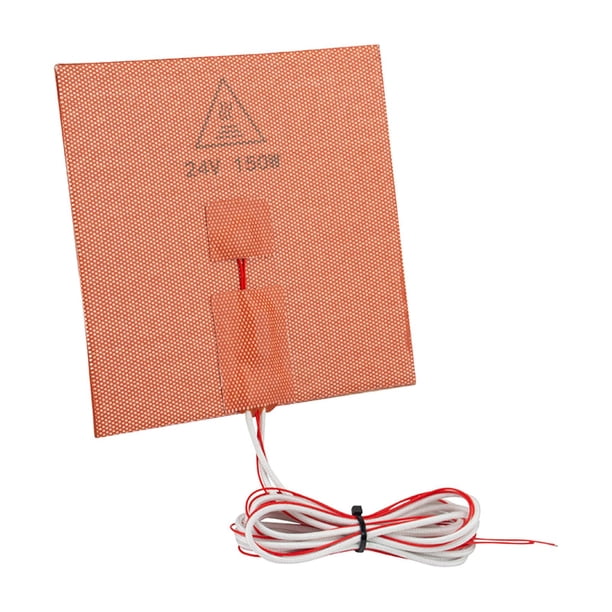 Almohadilla calefactora de silicona de 24V y 150W para impresora 3D, cama caliente, licencia calefactora DIY de 150x150mm con adhesivo 3M, accesorios