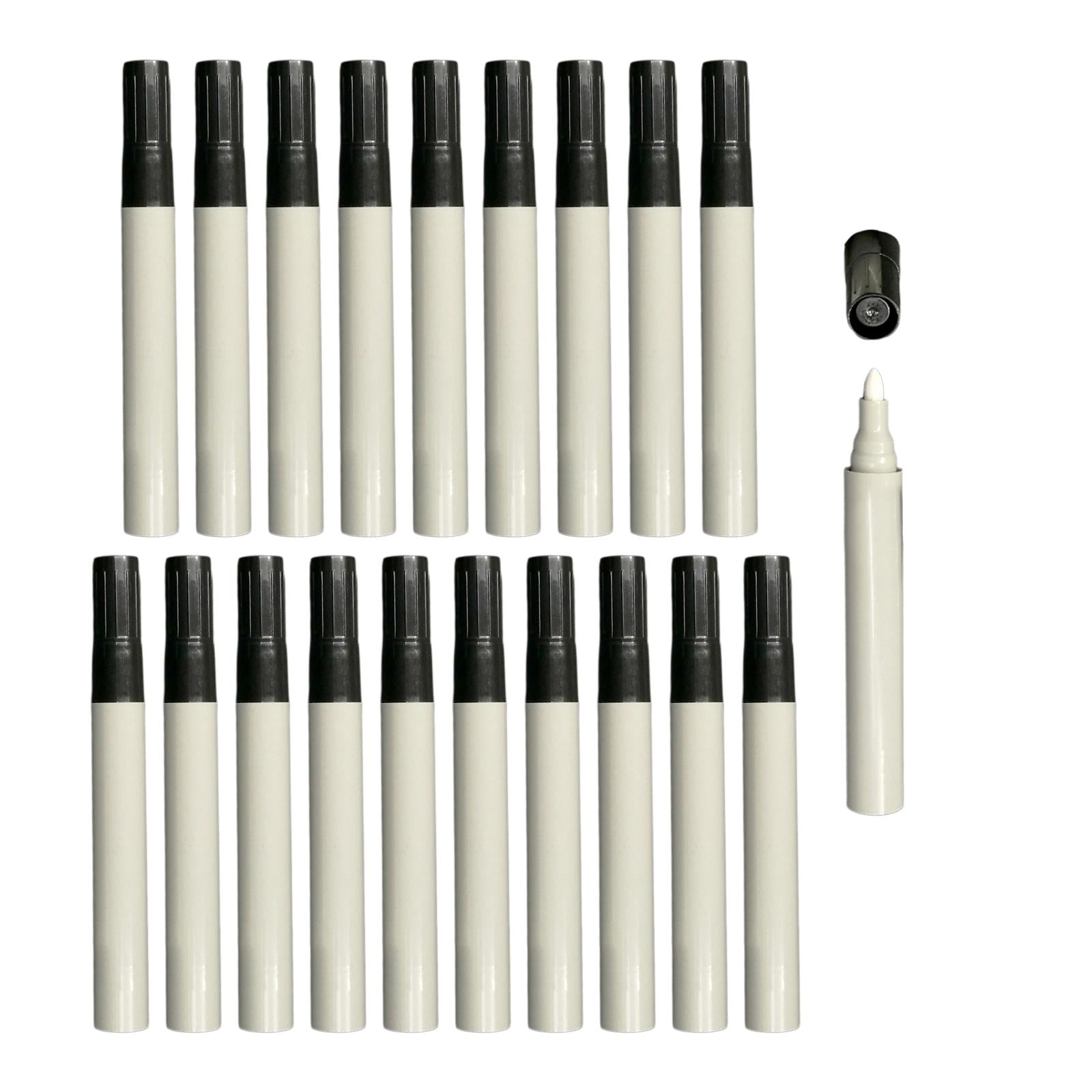 Bothyi - 10 Uds. Bolígrafo De Pizarra Vacía Pintura En Blanco Bolígrafo De Pizarra Barriles Rotulador De Tubo Varilla Gris Cabeza Redonda