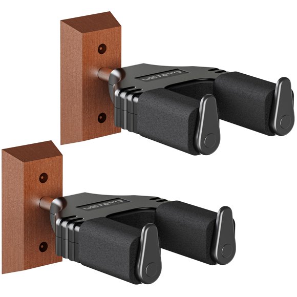 Soporte de Pared para Guitarra Ueteto Paquete de 2 con Bloqueo Automático