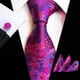 thumbnail image 1 of 1set Men's Plum Paisley Tie Three Piece Suit Including Tie Pocket Towel Cufflinks, 1 of 5