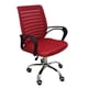 thumbnail image 1 of Silla de oficina secretarial ergonómica altura ajustable gira 360° Roja, 1 of 8