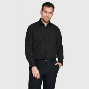 Jayson - Camisa Trevira Ml Comfort Negro 46