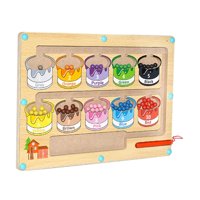 Magideal - Tablero Magnético De Laberinto De Colores Y Números, Juguete A Juego Para Contar, Regalo Para Niños, Estilo A