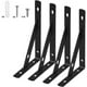 thumbnail image 1 of 4 soportes para estantes de pared, resistentes y con tornillos, de metal, color negro, para cocina, dormitorio, 150 x 95 x 15 mm., 1 of 5