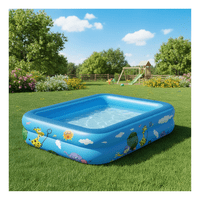 Genérico - Piscina Inflable Rectangular Acolchada Pequeña Niños Verano
