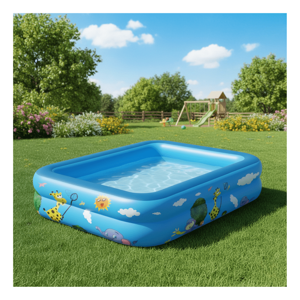 Genérico - Piscina Inflable Rectangular Acolchada Pequeña Niños Verano