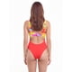 thumbnail image 2 of Trikini con nudo ajustable estampado  rojo Talla M, 2 of 3