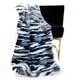 thumbnail image 1 of Manta de lujo de piel sintética elegante Plutus Brands, azul/negro/blanco, 1 of 4