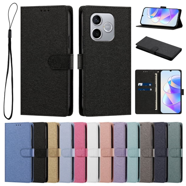Cartera Funda para Honor 600 Lite Carga Inalámbrica, Negro